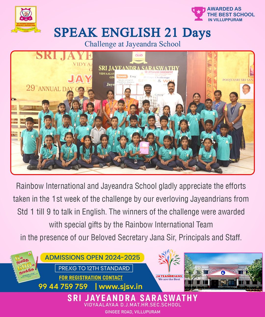Speak English Challenge at Jayeandra School